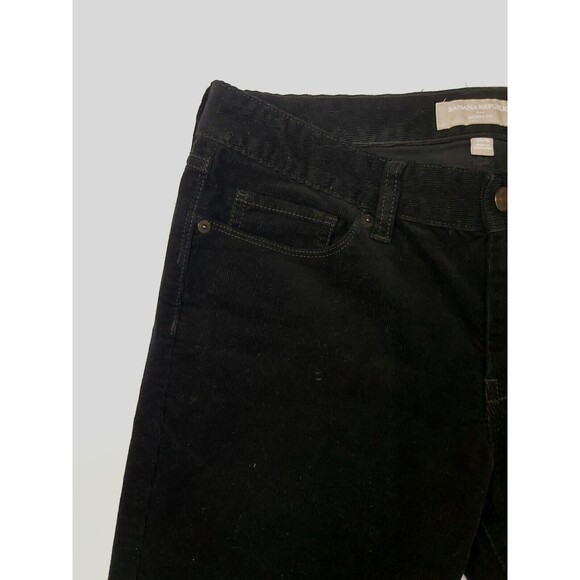 Banana Republic Jeans Black Skinny Dark Wash Stretch Corduroy Jeans size 28/6 - Picture 11 of 14